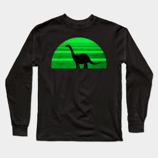 Dino Sunset (green) Long Sleeve T-Shirt